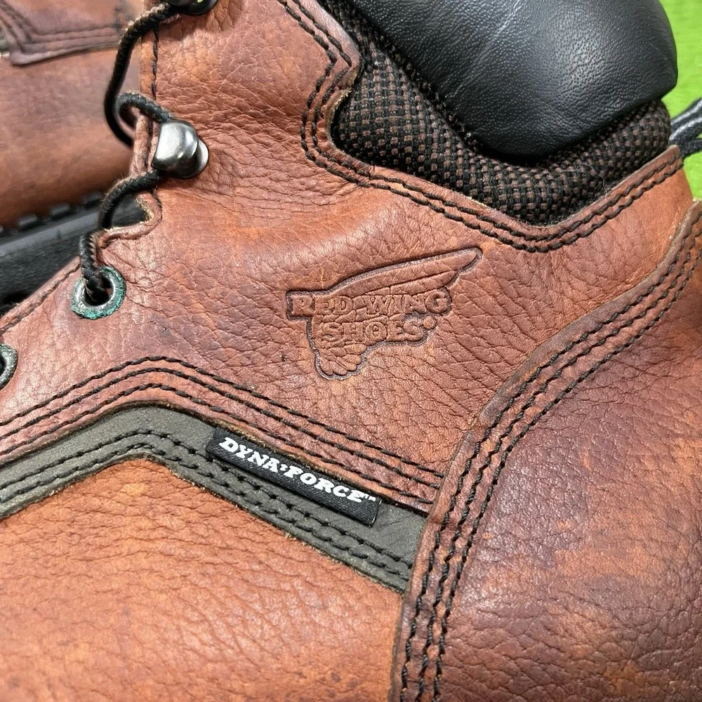 Red Wing Leather Work Boots Size 12 2226‎ Dyna-Force Made In USA Steel Toe EUC